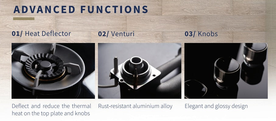 Fujioh FH-GS5030 SVSS 3 Burner Stainless Steel Gas Hob