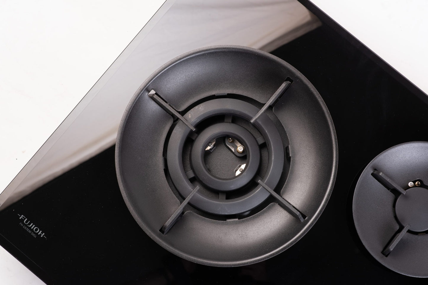 Fujioh FH-GS7030 SVGL 3 Burner Double Inner Flame Gas Hob (Black Glass)