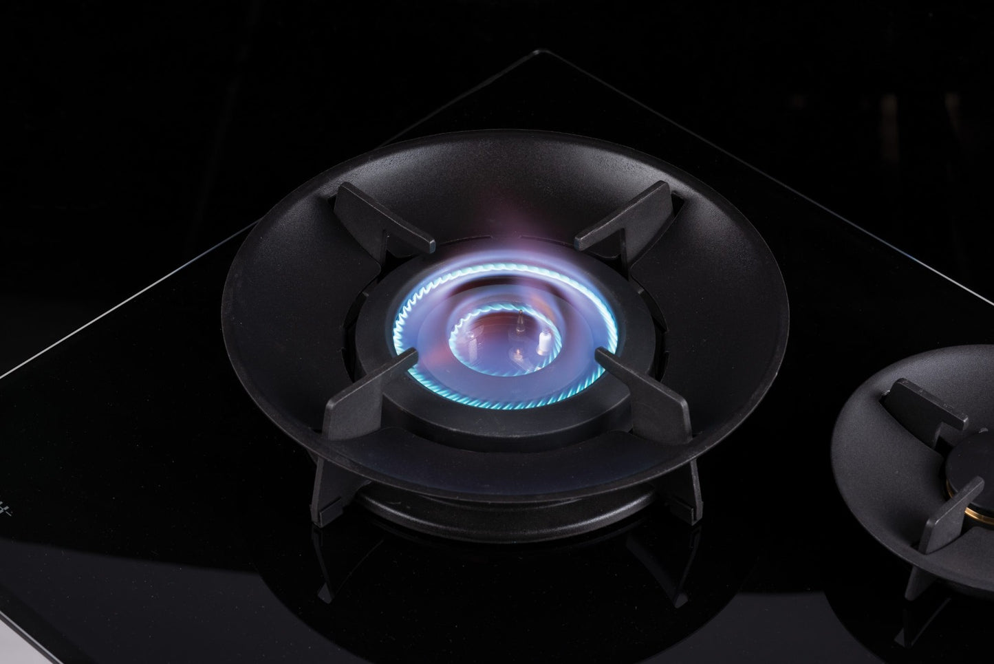 Fujioh FH-GS7030 SVGL 3 Burner Double Inner Flame Gas Hob (Black Glass)