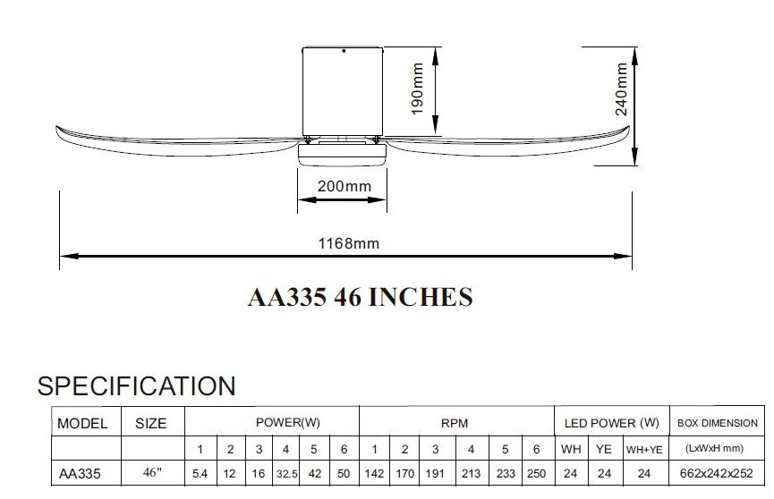 Aeroair AA335 Ceiling Fan