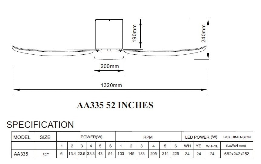 Aeroair AA335 Ceiling Fan