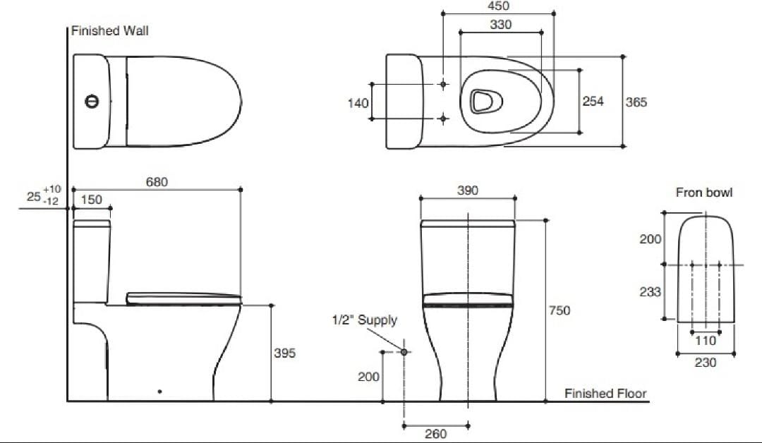 KOHLER Reach Up Rimless Two-Piece Toilet with Slim Quiet-Close Seat (K-31114K-0)