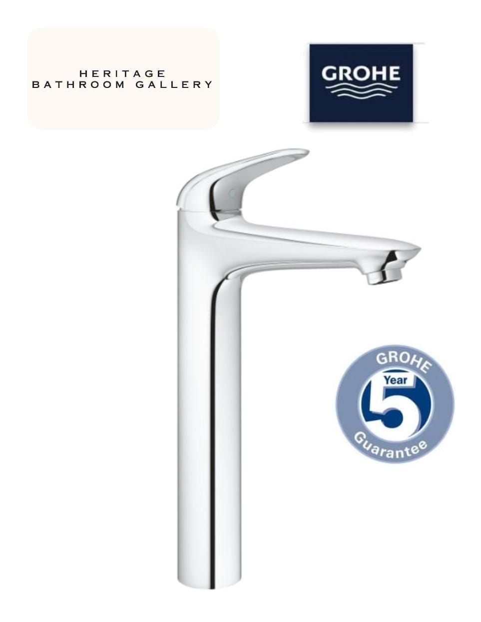 Grohe EuroStyle Single-Lever Tall Basin Mixer XL (23719003)