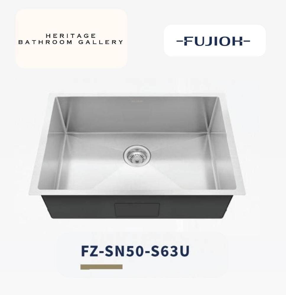 FUJIOH 68cm Single Bowl Undermount Stainless Steel Kitchen Sink (FZ-SN50-S63U)