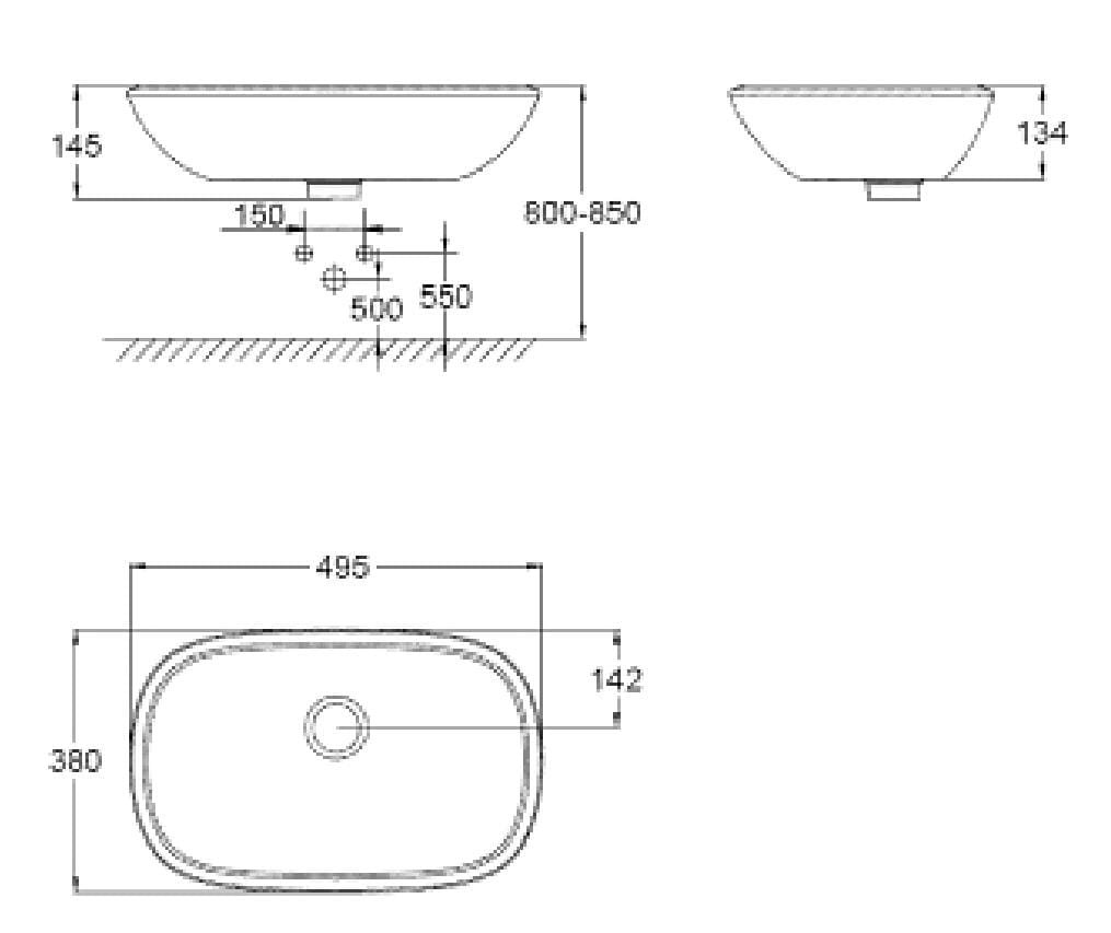 GROHE 39216000 EUROSTYLE WHITE VESSEL BASIN