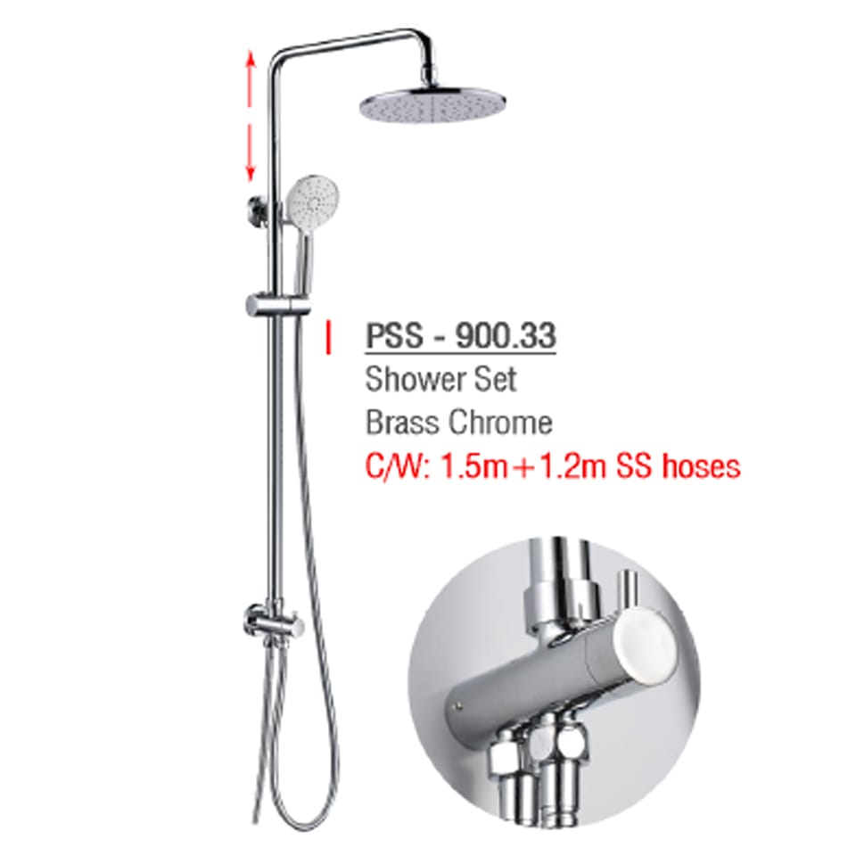 ZAFFIRO PSS 900.33CP Half Body Rainshower Set