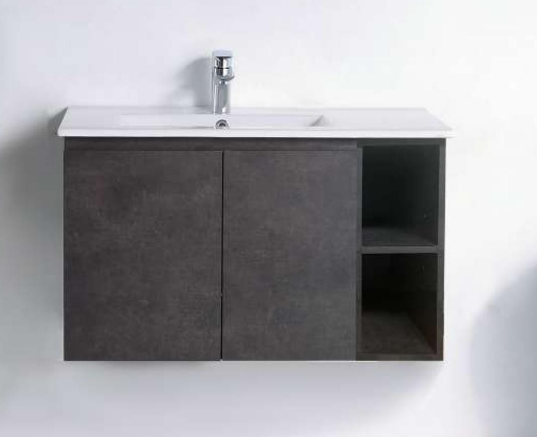 Nexus 80cm Basin Cabinet (Cloudy Black)