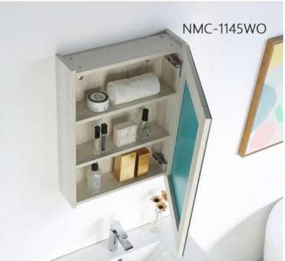Nexus 45cm Mirror Cabinet (White Oak)