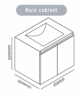 Esfera 60cm Basin Cabinet (Muji)