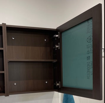 Dusche 2005193BW 50cm Mirror Cabinet (Black Walnut)