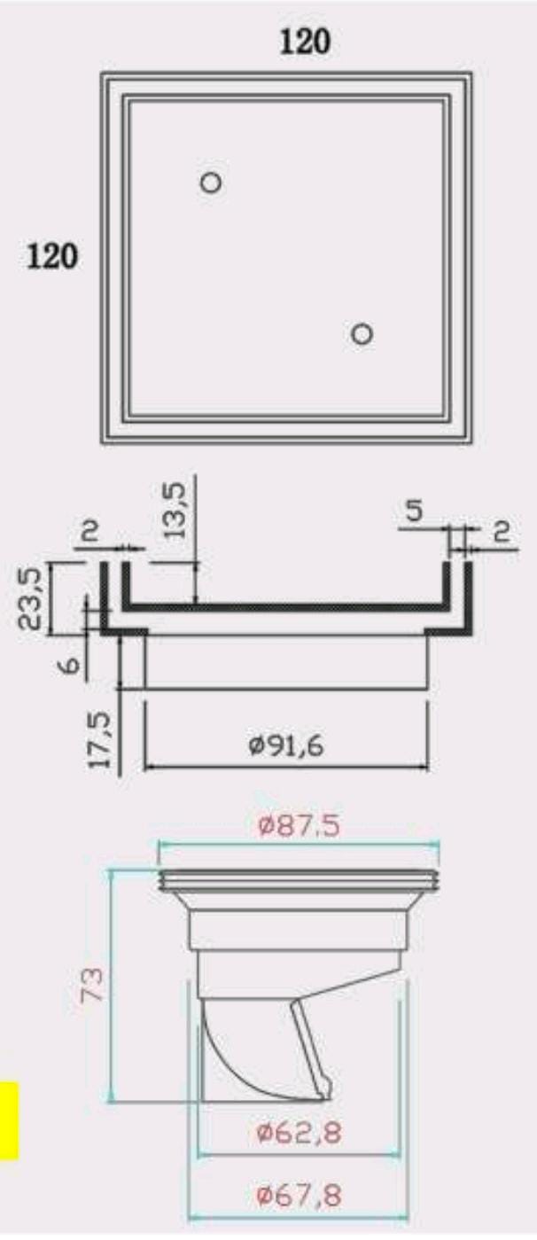 Zaffiro PFT-1504SS (MATT) Floor Trap (120mm)