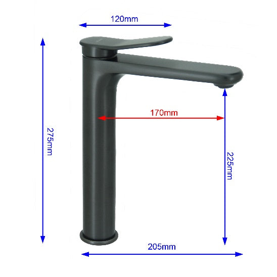 Fidelis FT-7102 HGM Tall Mixer Tap