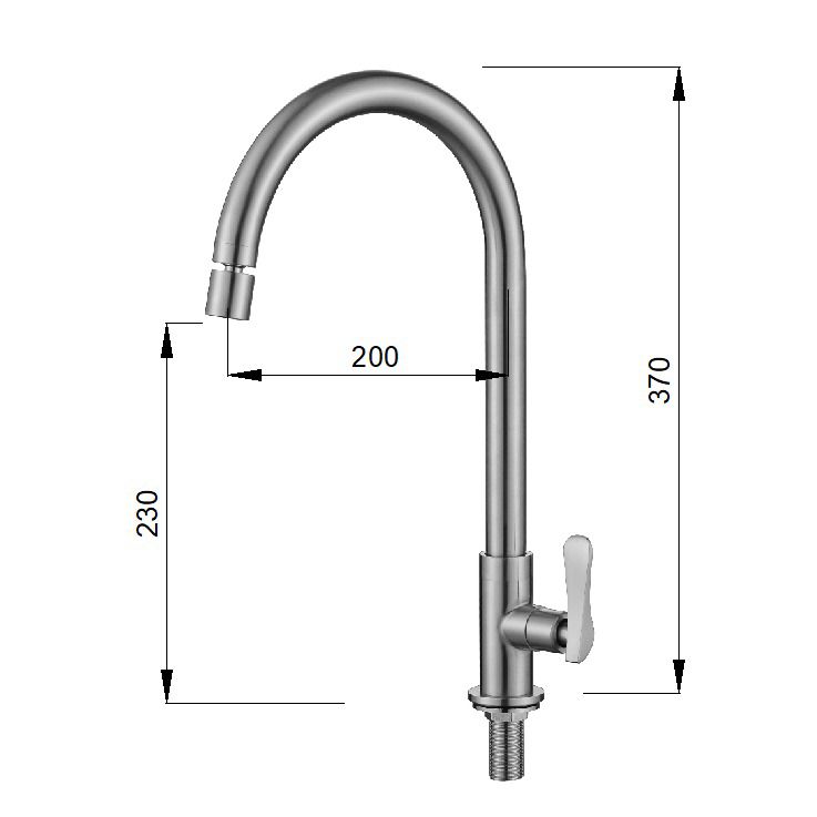 ZAFFIRO PT-523SS-U KITCHEN TAP