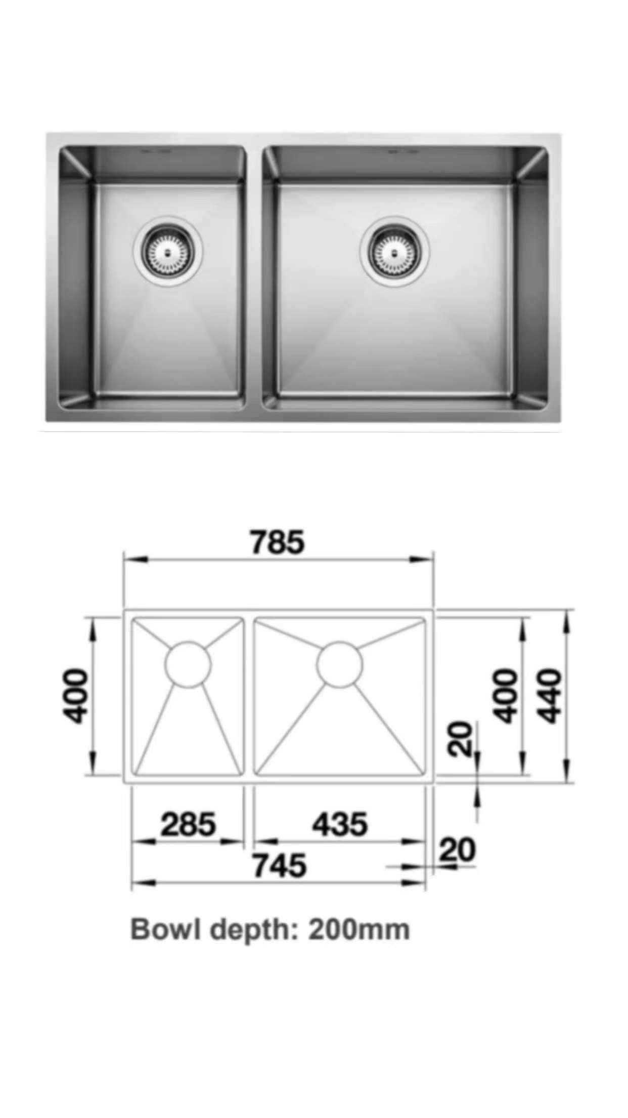 Blanco Quatrus R15 SUS304 Undermount Sink