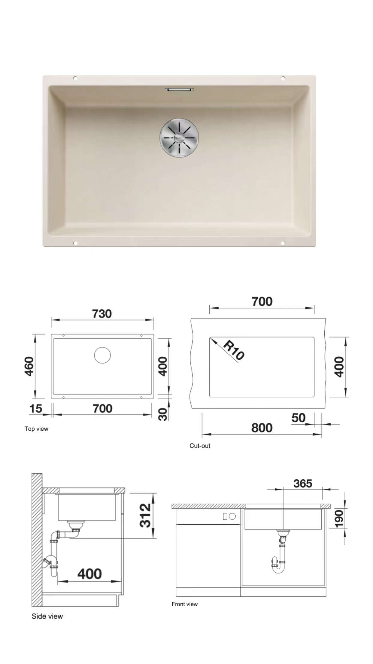Blanco Subline 700-U Undermount Kitchen Sink