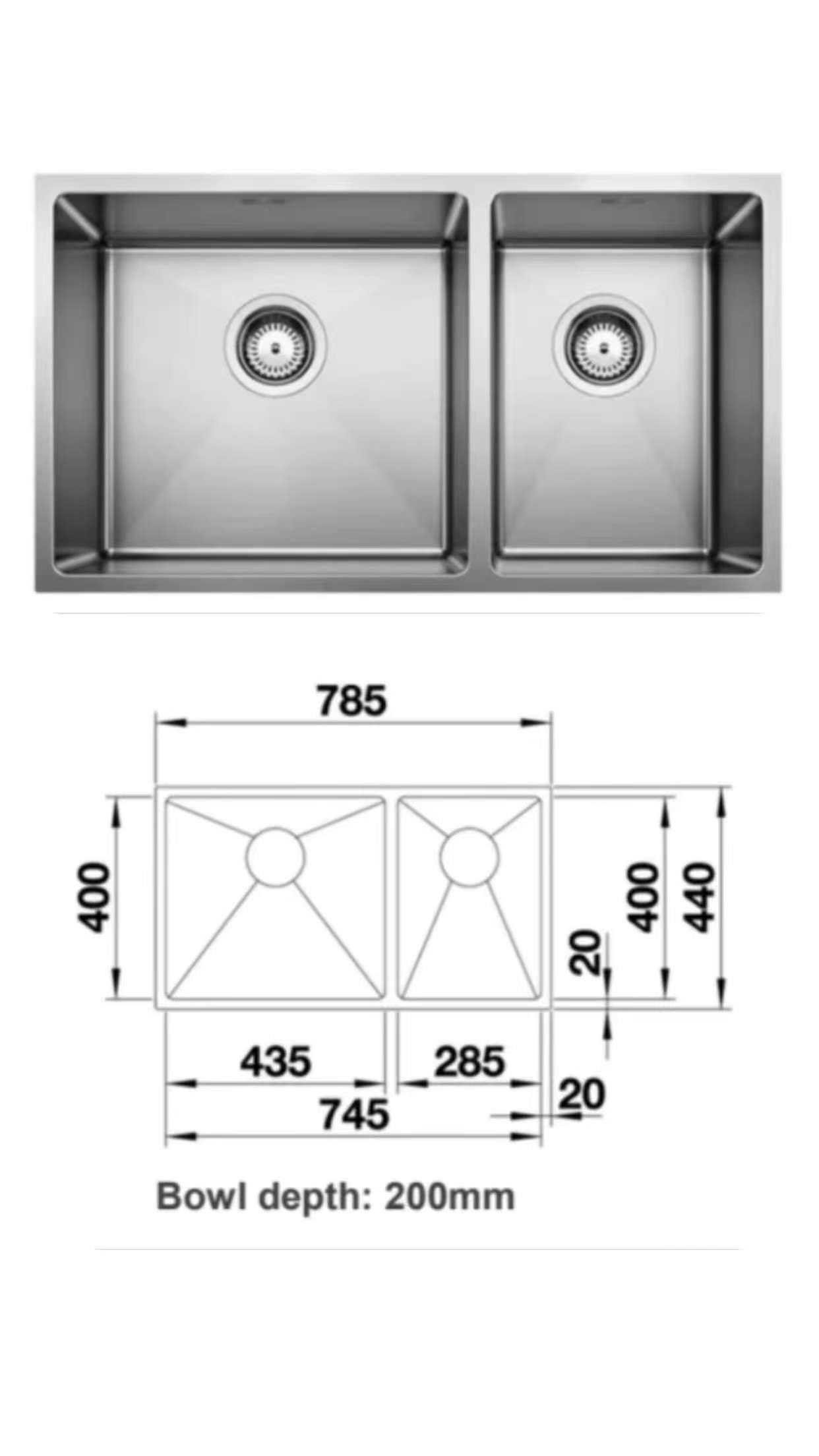 Blanco Quatrus R15 SUS304 Undermount Sink