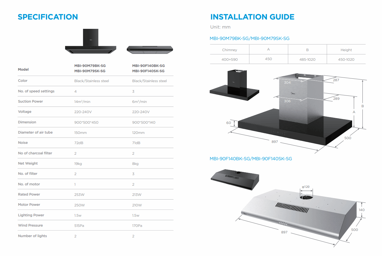 Midea Chimney Hood