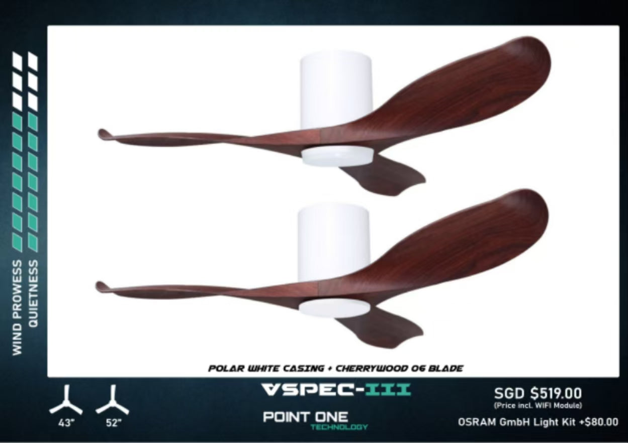 PO Blizzard Vspec-III 06 Blade 43"/52" Ceiling Fan