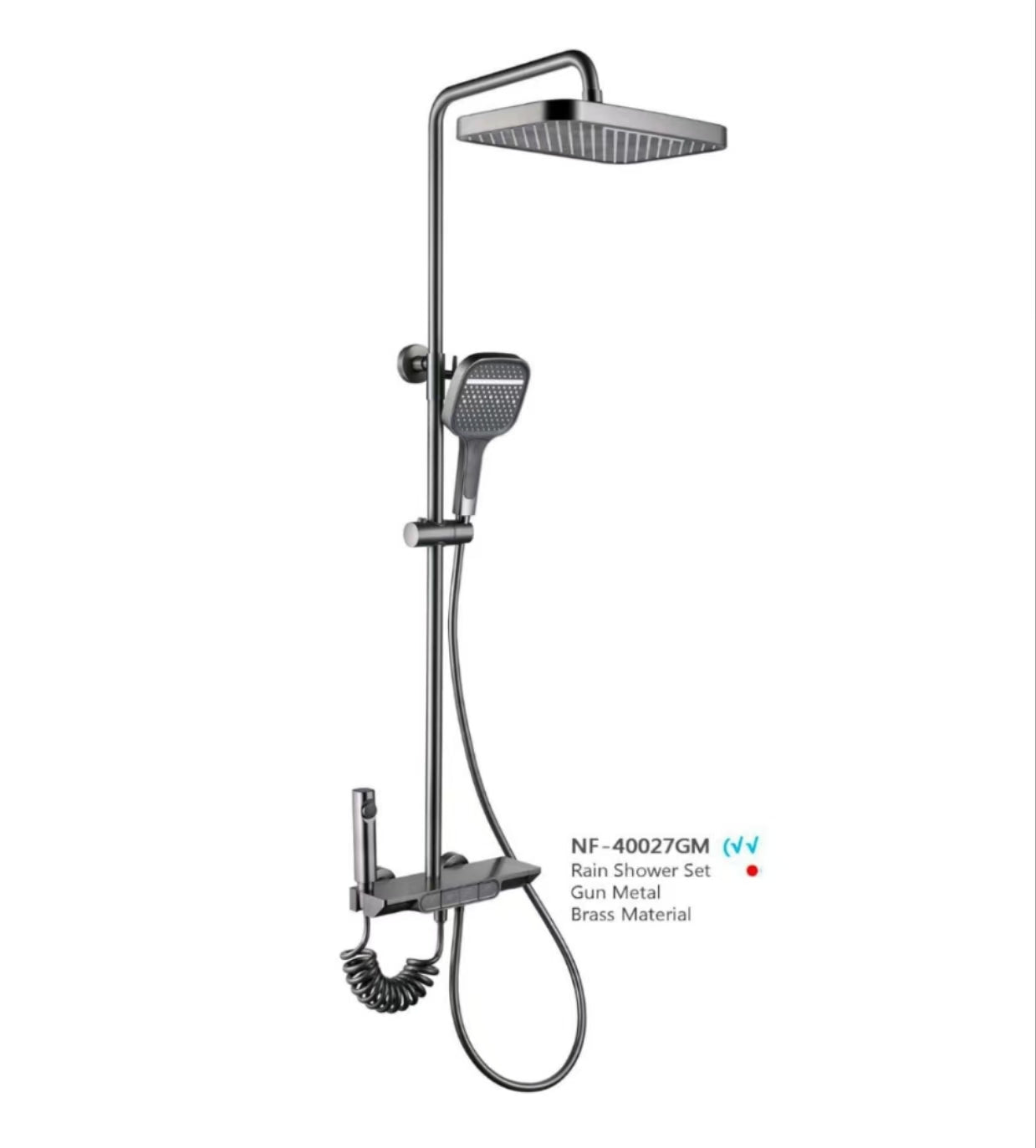 NEXUS NF- 40027GM PIANO DESIGN RAINSHOWER SET
