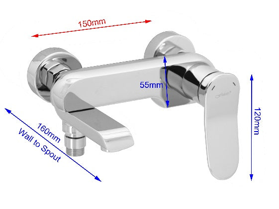 Fidelis FT-7104 Chrome Bath Shower Mixer