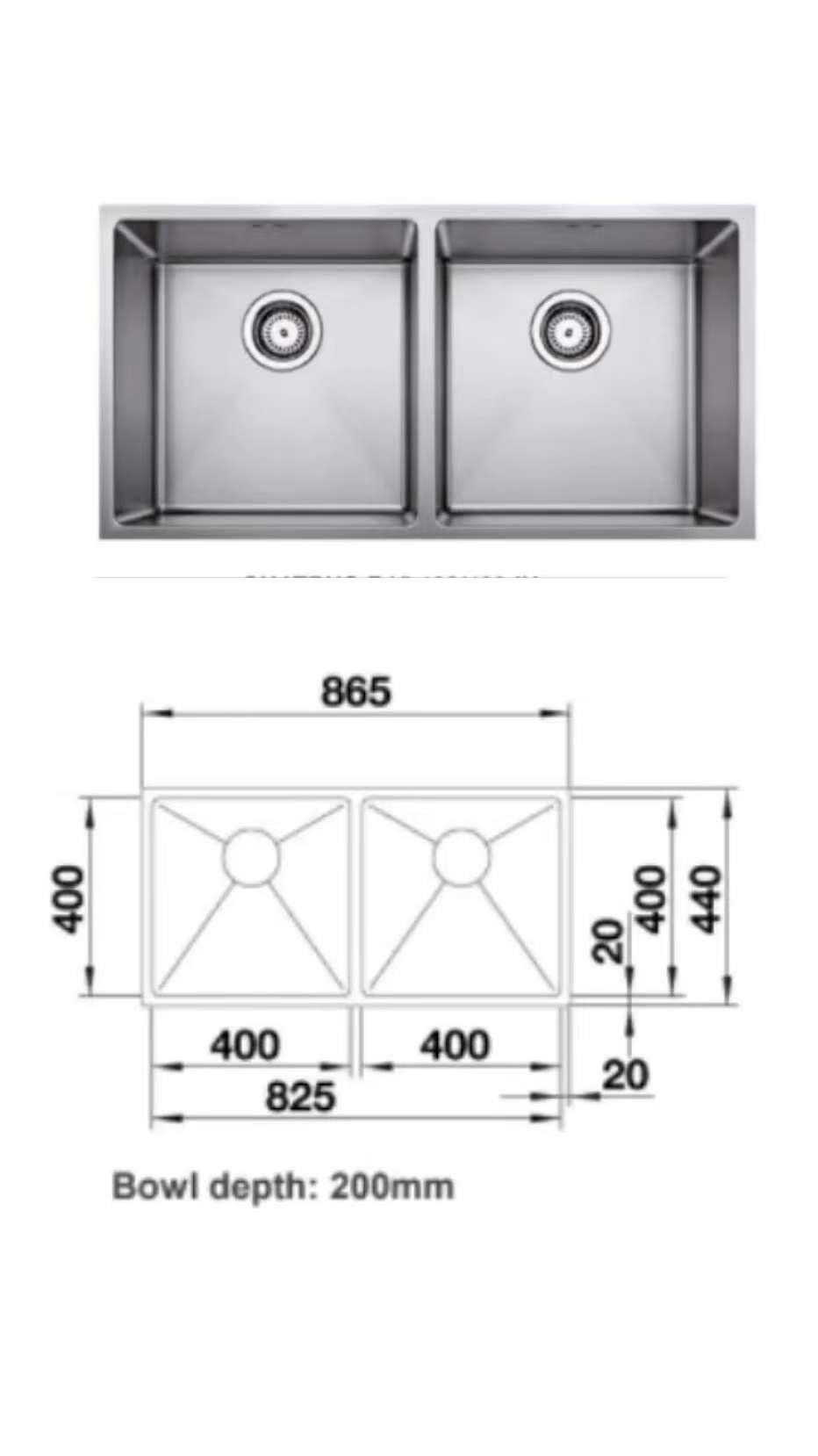 Blanco Quatrus R15 SUS304 Undermount Sink