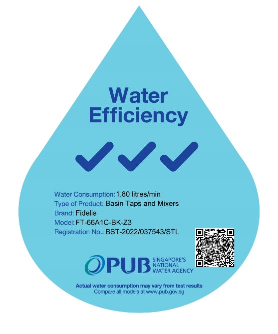 Fidelis FT-66A1C-BK Short Basin Tap