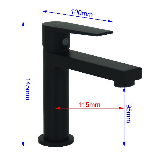 Fidelis FT-66A1C-BK Short Basin Tap