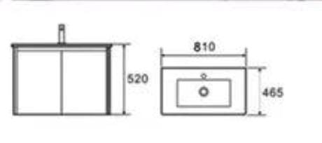 BARON A108 BASIN CABINET (81CM)