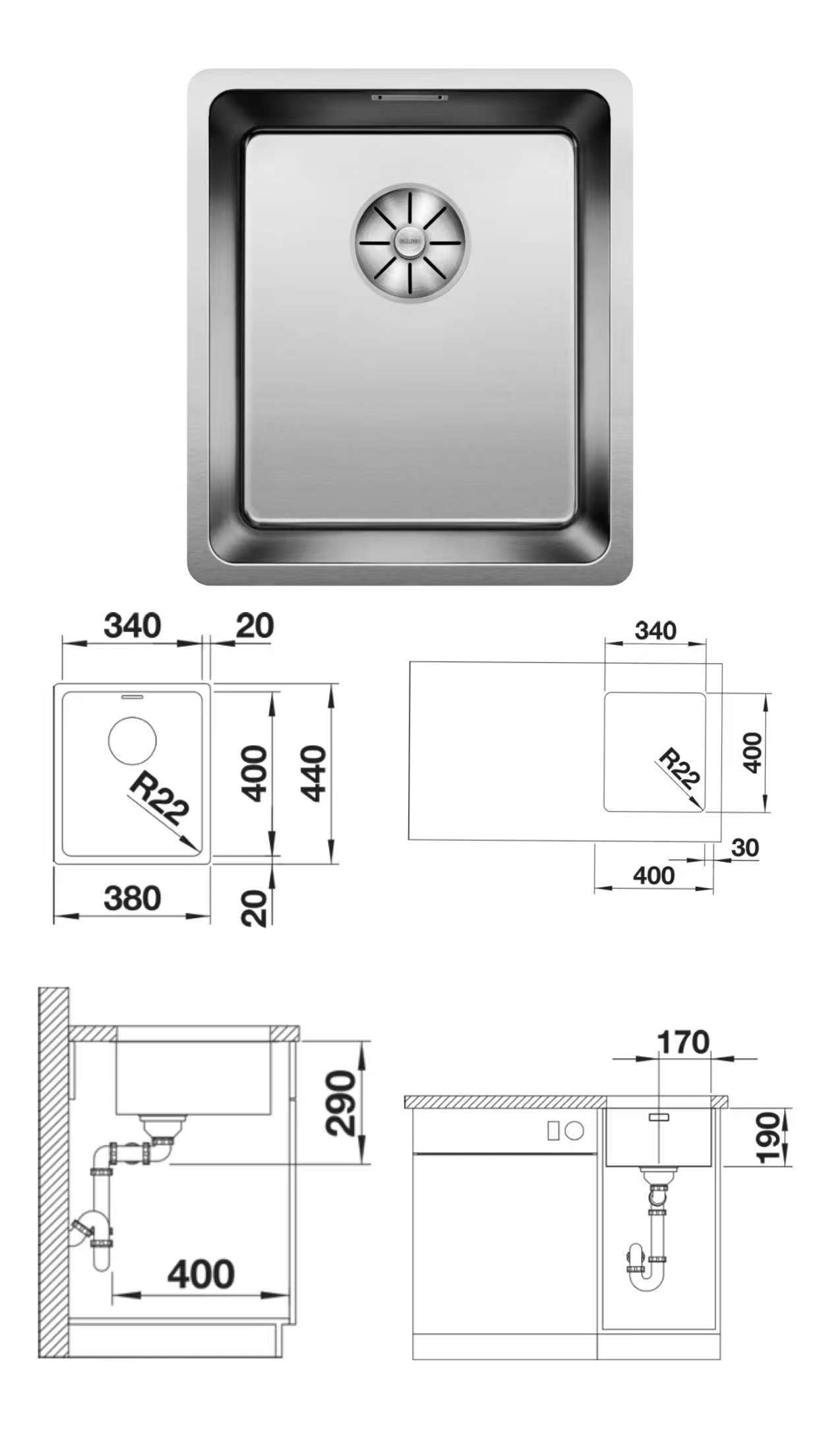 Blanco Andano SUS304 Undermount Sinks