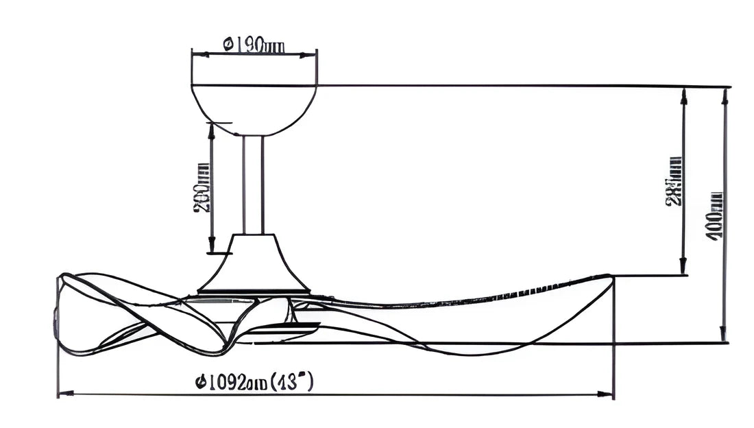 Alaska CURA 52" Ceiling Fan With 20W LED RGB (Black Light Wood)