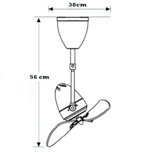 Alaska Eskye 15″ Corner Ceiling Fan (Black Dark Wood)
