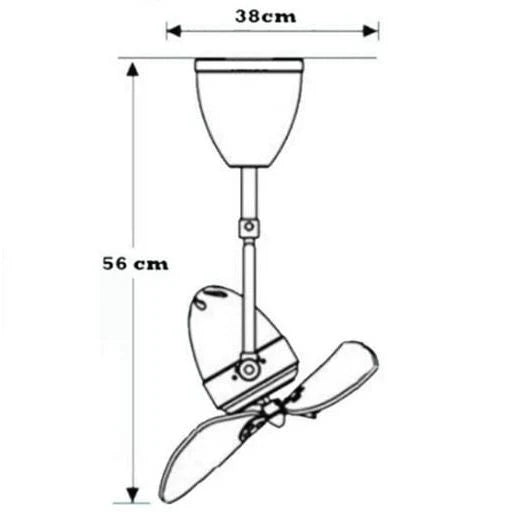 Alaska Eskye 15″ Corner Ceiling Fan (Silver Parquet Wood)