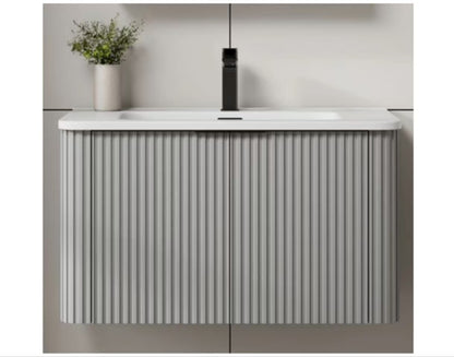 Dusche 2008103FGY 80cm Basin Cabinet - (Fluted Grey)