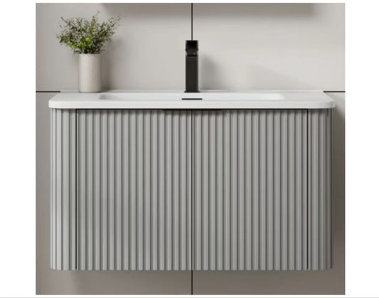 Dusche 2008103FGY 80cm Basin Cabinet - (Fluted Grey)