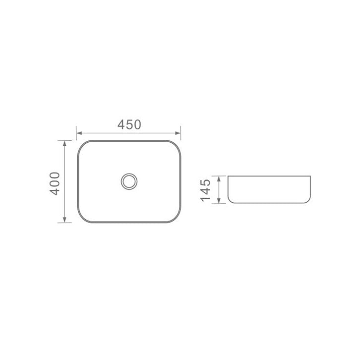 DUSCHE 1001101BW BASIN (45CM)