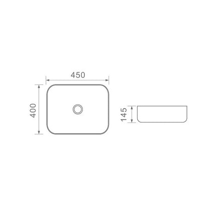 DUSCHE 1001101BW BASIN (45CM)