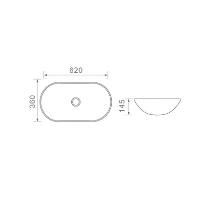 DUSCHE 1001105BW-12 BASIN (50CM)