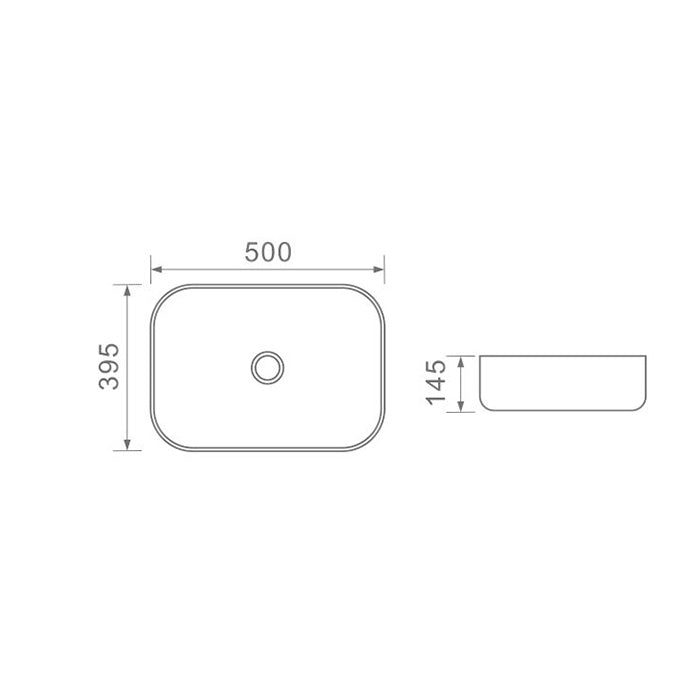 DUSCHE 1001105BW BASIN (50CM)