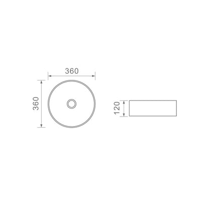 DUSCHE 1001115BG BASIN (36CM)