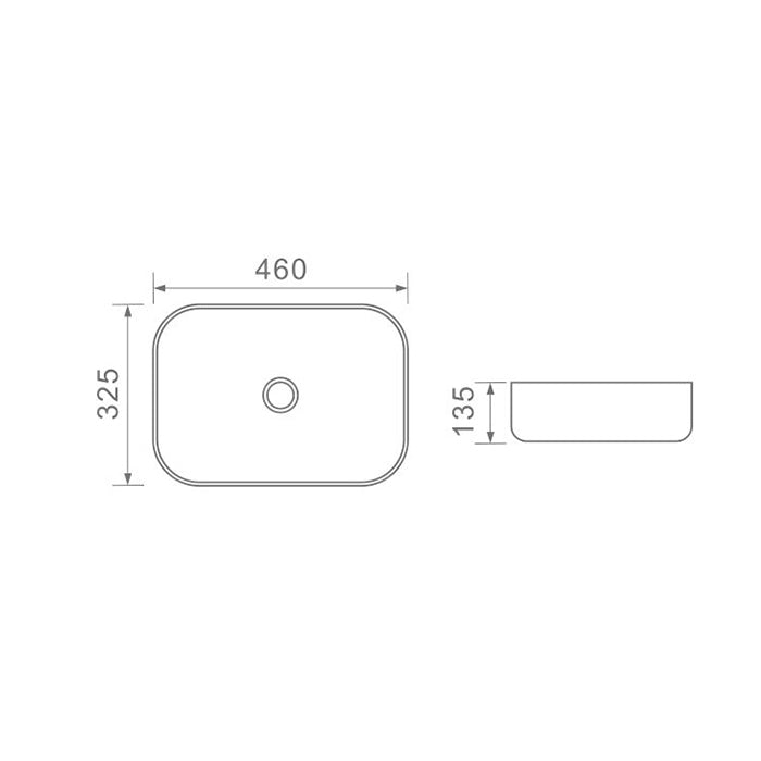 DUSCHE 1001116BW BASIN (46CM)