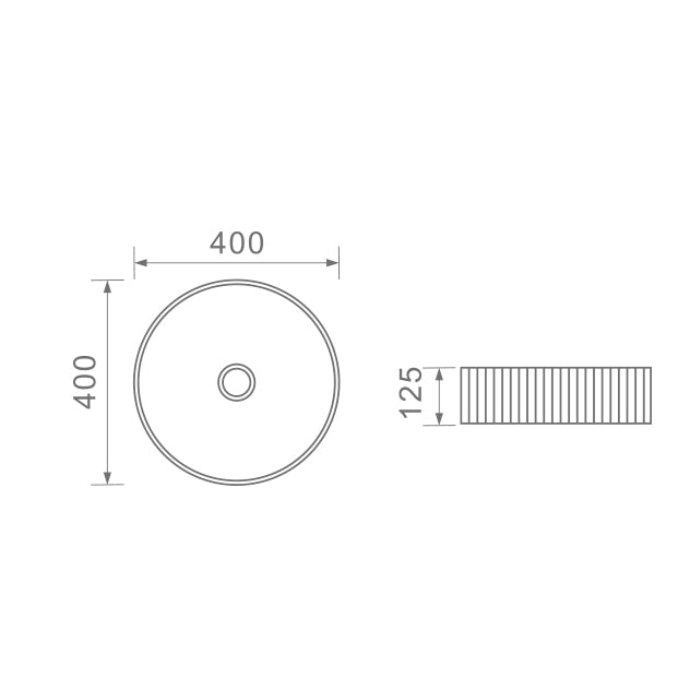 DUSCHE 1001123MW BASIN (40CM)