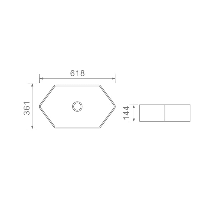 DUSCHE 1001140 BASIN (56CM)