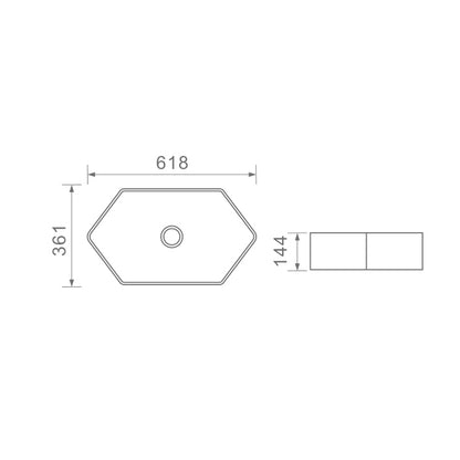 DUSCHE 1001140 BASIN (56CM)