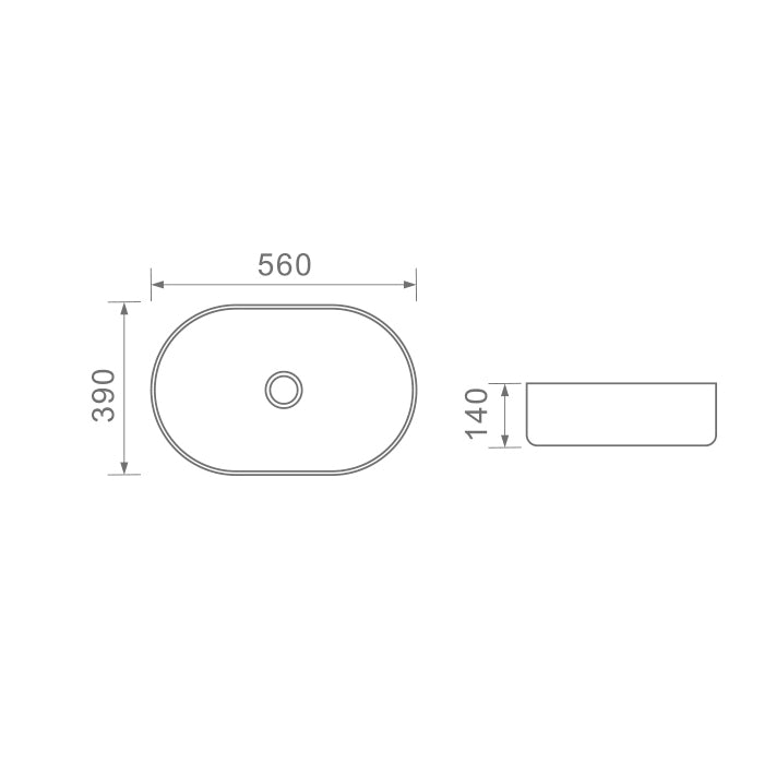 DUSCHE 1001141 BASIN (56CM)