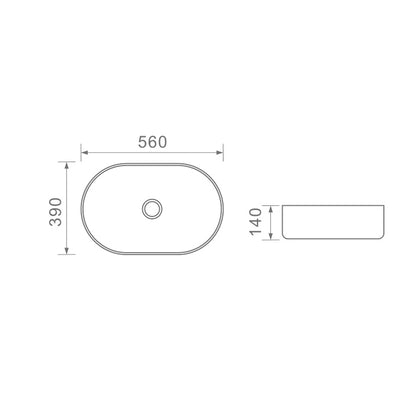 DUSCHE 1001141 BASIN (56CM)