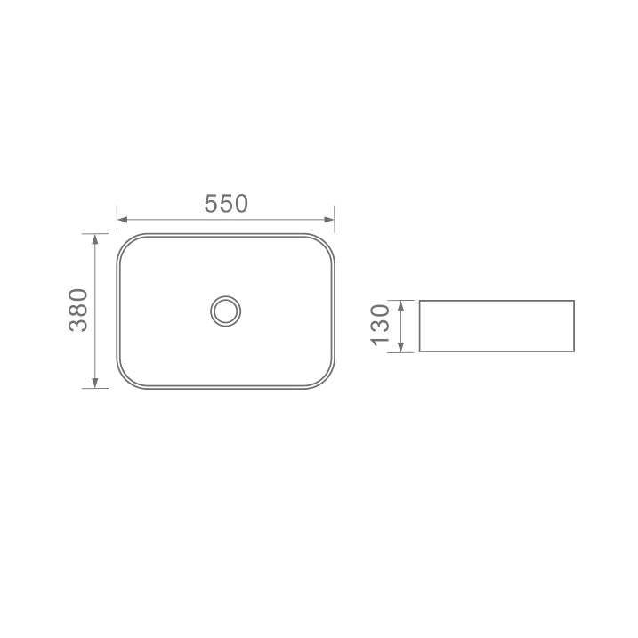 DUSCHE 1001148MBU BASIN (55CM)