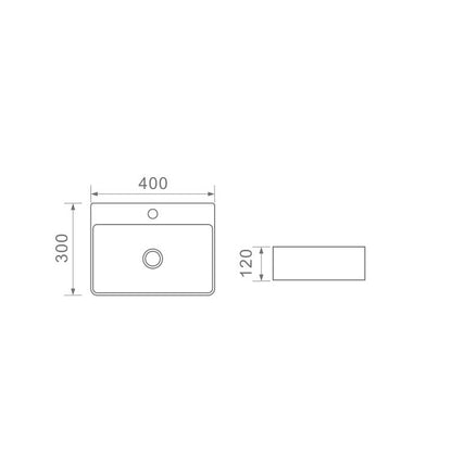 DUSCHE 1002102 WALL MOUNT BASIN (40CM)