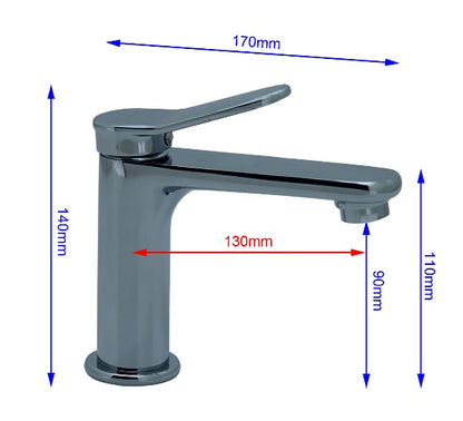 Fidelis FT-7101 Chrome Mixer Basin Tap