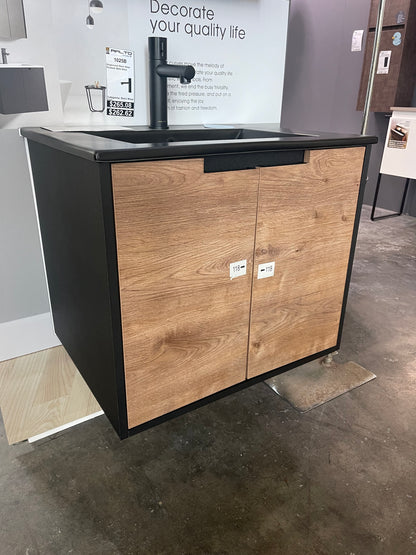 Dusche 2006105MBWG 60cm Basin Cabinet (Matt Black W/Wood Gain)