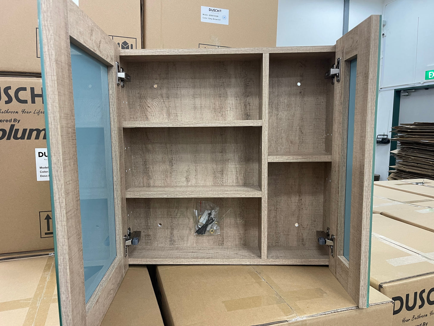 Dusche 2006193GA 60cm Mirror Cabinet (Grey Ashtree)